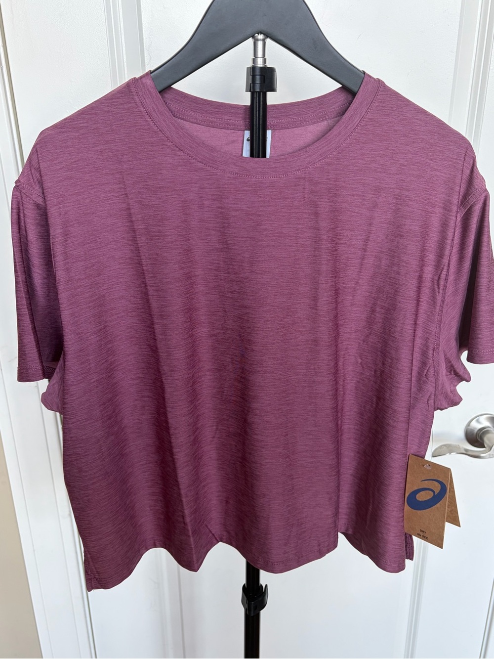 Asics Women’s Short Sleeve Tee in Plum Heather